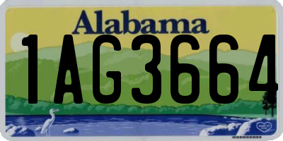 AL license plate 1AG3664