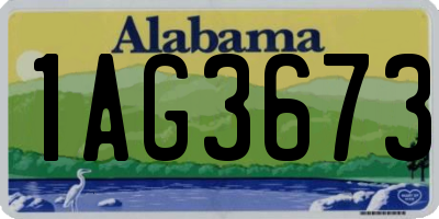 AL license plate 1AG3673