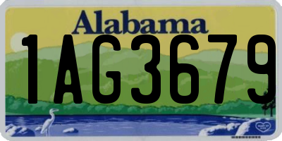 AL license plate 1AG3679