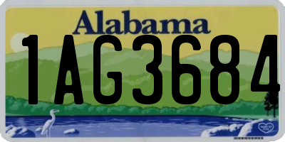 AL license plate 1AG3684