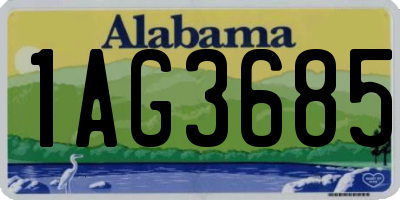 AL license plate 1AG3685