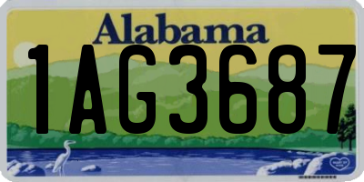 AL license plate 1AG3687