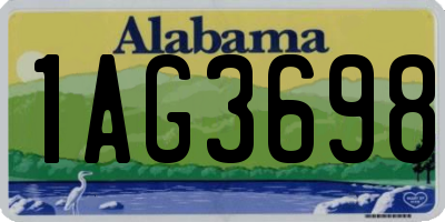 AL license plate 1AG3698