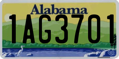 AL license plate 1AG3701