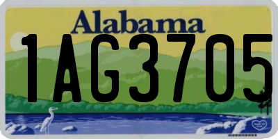 AL license plate 1AG3705