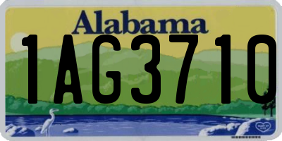 AL license plate 1AG3710