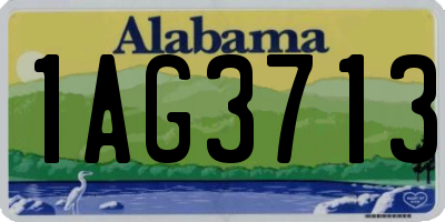 AL license plate 1AG3713