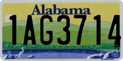 AL license plate 1AG3714