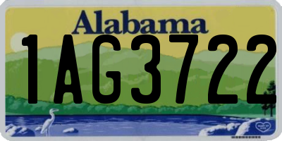 AL license plate 1AG3722