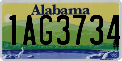 AL license plate 1AG3734