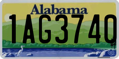 AL license plate 1AG3740