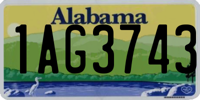 AL license plate 1AG3743