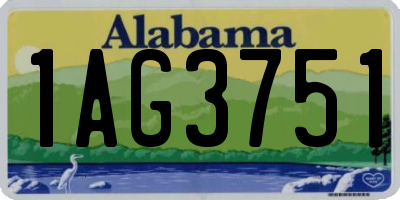 AL license plate 1AG3751