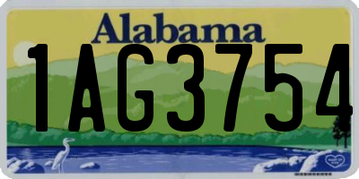AL license plate 1AG3754