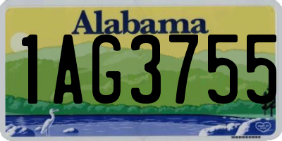 AL license plate 1AG3755