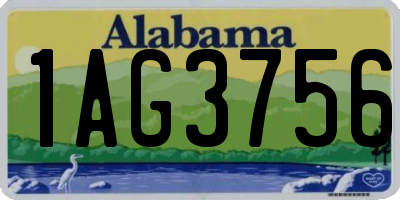 AL license plate 1AG3756