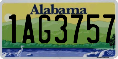 AL license plate 1AG3757