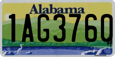 AL license plate 1AG3760
