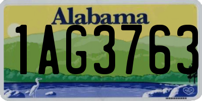 AL license plate 1AG3763