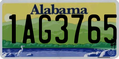 AL license plate 1AG3765