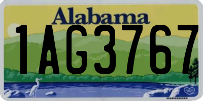 AL license plate 1AG3767