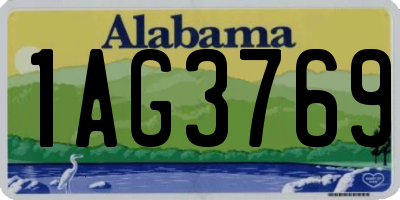 AL license plate 1AG3769