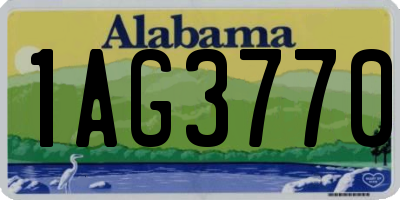 AL license plate 1AG3770