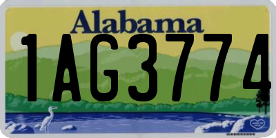 AL license plate 1AG3774