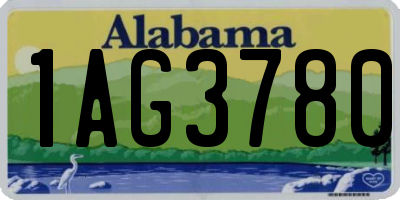 AL license plate 1AG3780