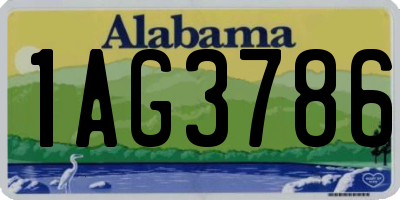 AL license plate 1AG3786