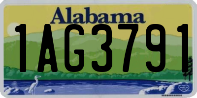 AL license plate 1AG3791