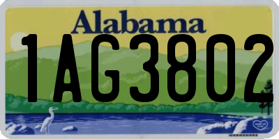 AL license plate 1AG3802
