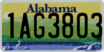 AL license plate 1AG3803