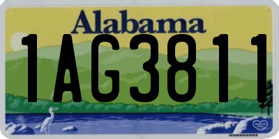 AL license plate 1AG3811