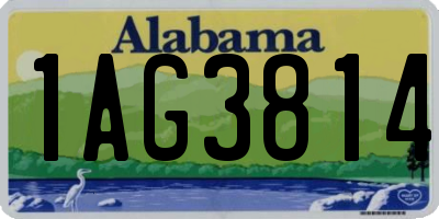 AL license plate 1AG3814