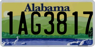 AL license plate 1AG3817