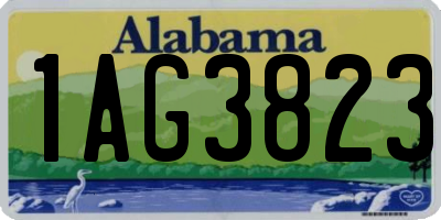 AL license plate 1AG3823