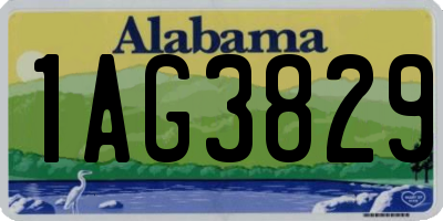 AL license plate 1AG3829