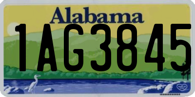 AL license plate 1AG3845