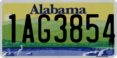 AL license plate 1AG3854