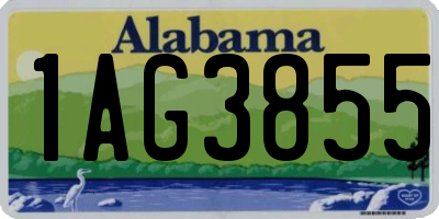 AL license plate 1AG3855