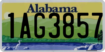 AL license plate 1AG3857