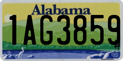 AL license plate 1AG3859