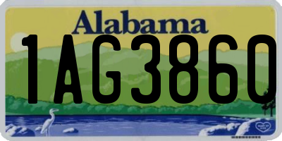 AL license plate 1AG3860