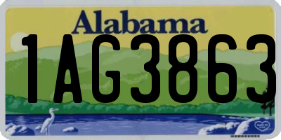 AL license plate 1AG3863