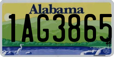 AL license plate 1AG3865