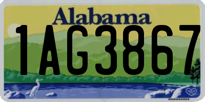 AL license plate 1AG3867