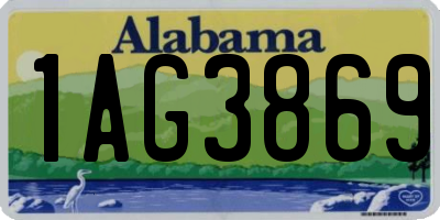 AL license plate 1AG3869