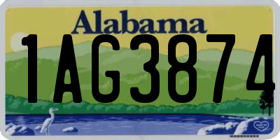 AL license plate 1AG3874