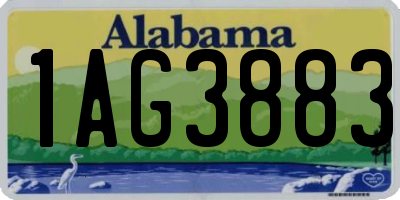 AL license plate 1AG3883